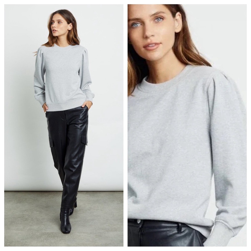 RAILS 🩶 Marcie Puff Sleeve Sweatshirt in Heathered Gray Size L